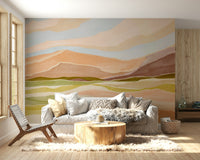 Easy-install Serene Sunset Landscape wall mural

