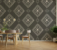 Dark charcoal wallpaper with diamond pattern

