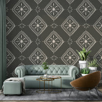 Close-up of chic diamond wallpaper texture

