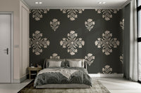 Cozy corner with Modern Folk Floral wallpaper

