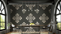 Soft floral folk art pattern wallpaper for walls

