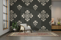 Easy-install modern folk floral wallpaper

