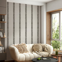 Wallcovering featuring elegant gray diamonds

