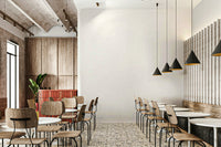 Elegant watercolor terrazzo wallpaper in opal hues.

