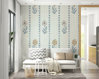Leafy botanical pattern wallpaper for walls


