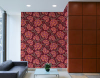 Wallcovering featuring classic floral design

