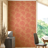 Vintage rhododendron floral pattern wallpaper

