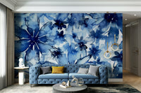Durable wallpaper for walls with floral patterns

