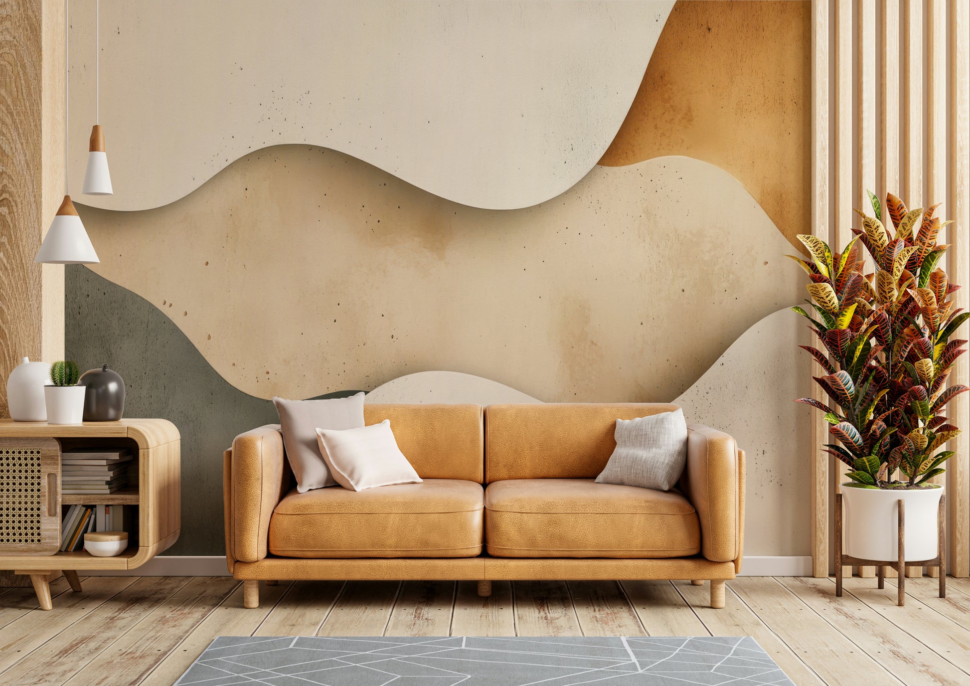Warm earthy tones mural wallpaper texture

