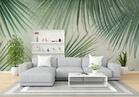 Easy-install tropical oasis wall mural


