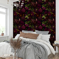 Easy-install gothic floral wallpaper

