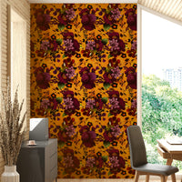 Vintage-inspired heritage floral wallpaper with dark hues

