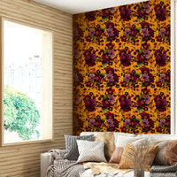 Grandmillennial dark floral wallpaper for dramatic rooms

