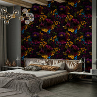 Dark moody florals for a heritage-inspired wall