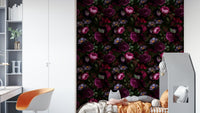 Heritage floral wallpaper with a gothic glamour touch.

