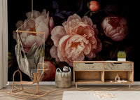 Gothic floral wall mural for a grandmillennial space.

