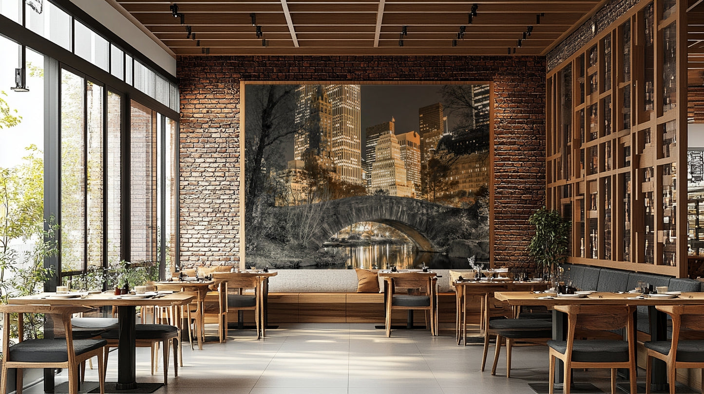 Stunning Central Park Evening Mural for Home