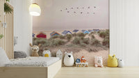 Dreamy sandy shore escape wall mural for home décor

