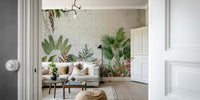 Timeless vintage botanical wall mural for a cozy room

