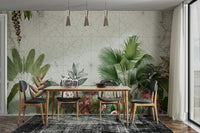 Nature-inspired vintage botanical wall mural for home décor

