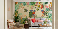 Vintage explorer tropical mural for your home decor.

