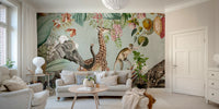 Exotic jungle vintage wall mural

