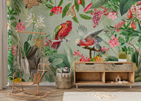 Charming vintage Garden mural for serene spaces