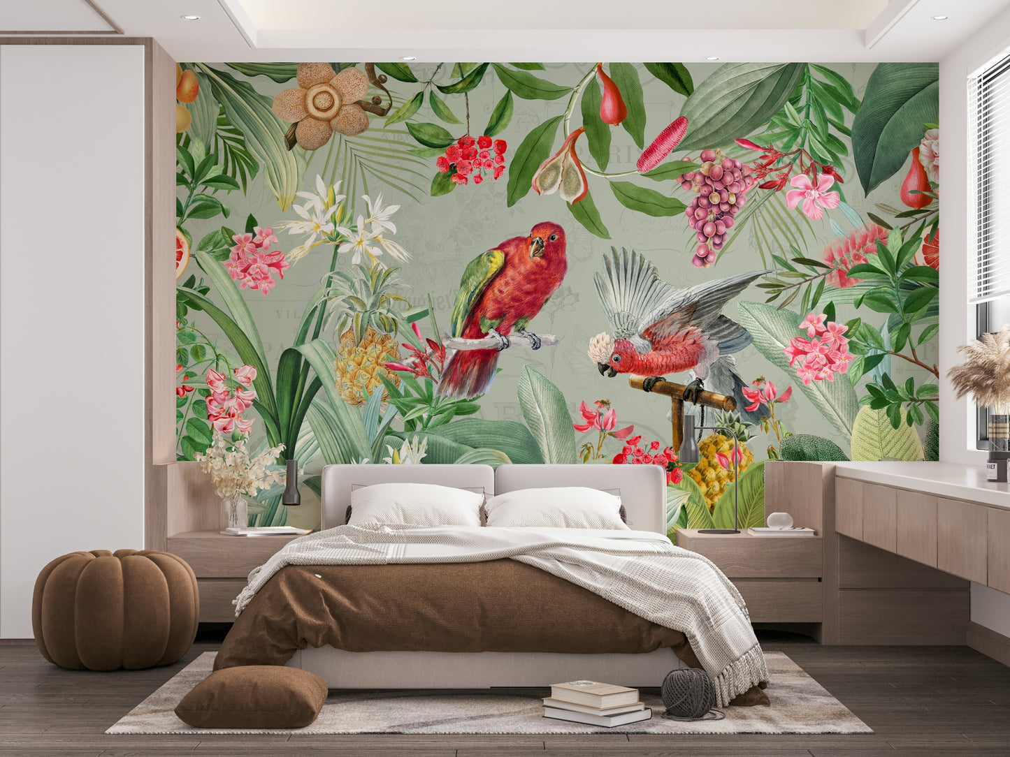 Enchanting vintage garden mural for home decor