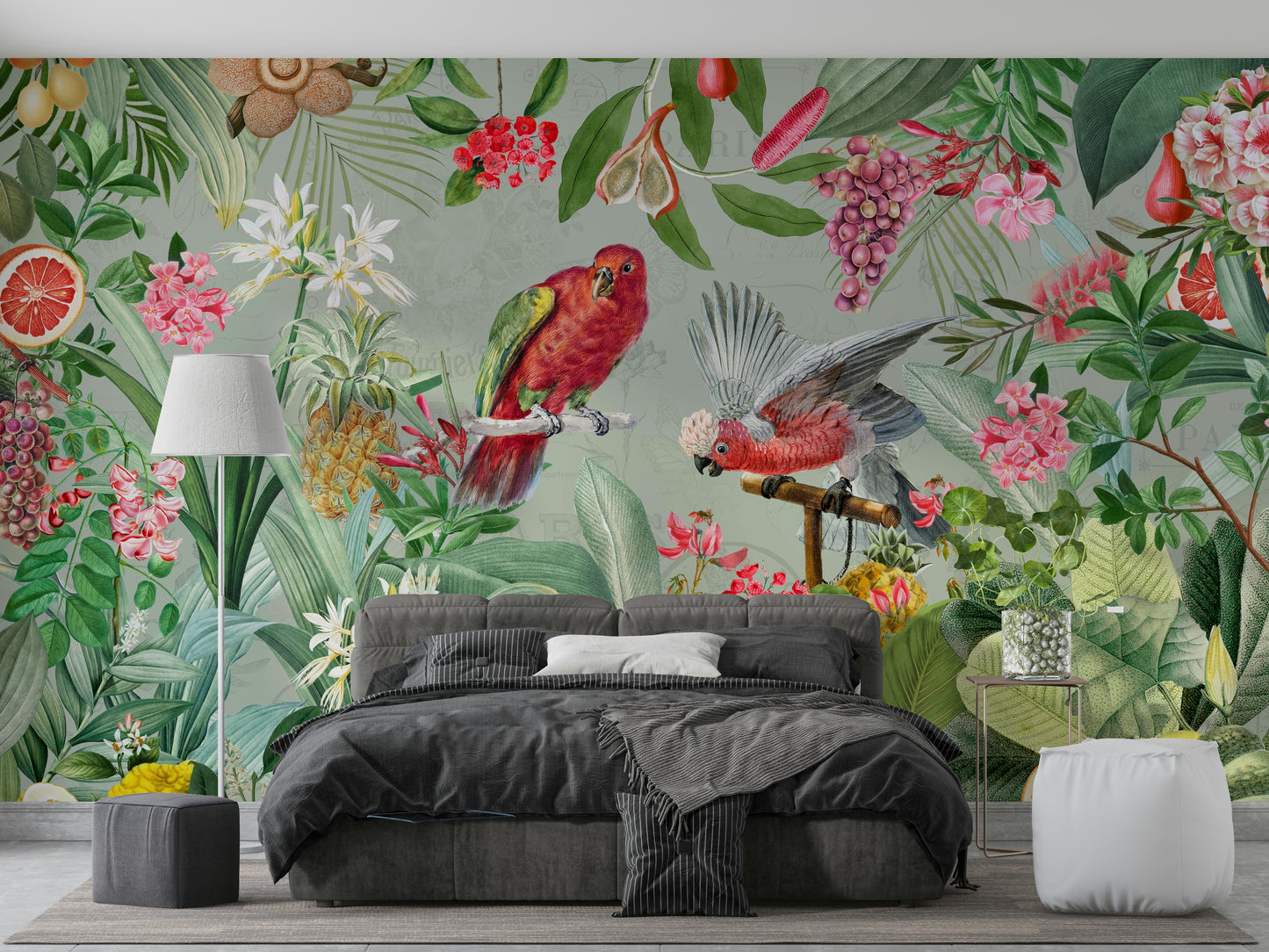 Vintage Garden of Eden wall mural with lush greenery
