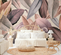 Refreshing botanical wall mural for a serene space

