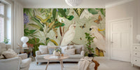 Stunning botanical explorer mural for natural vibes.

