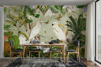 Nature-inspired botanical mural for wall decoration.

