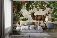 Warm-toned autumn mural perfect for living rooms.

