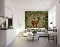 Enchanting forest mural bringing serenity to walls.

