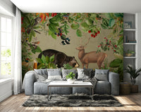 Nature-inspired mural with a dreamy wildwood scene

