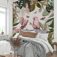 Secret garden scene with detailed flower patterns

