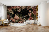 Elegant midnight flower design for statement walls

