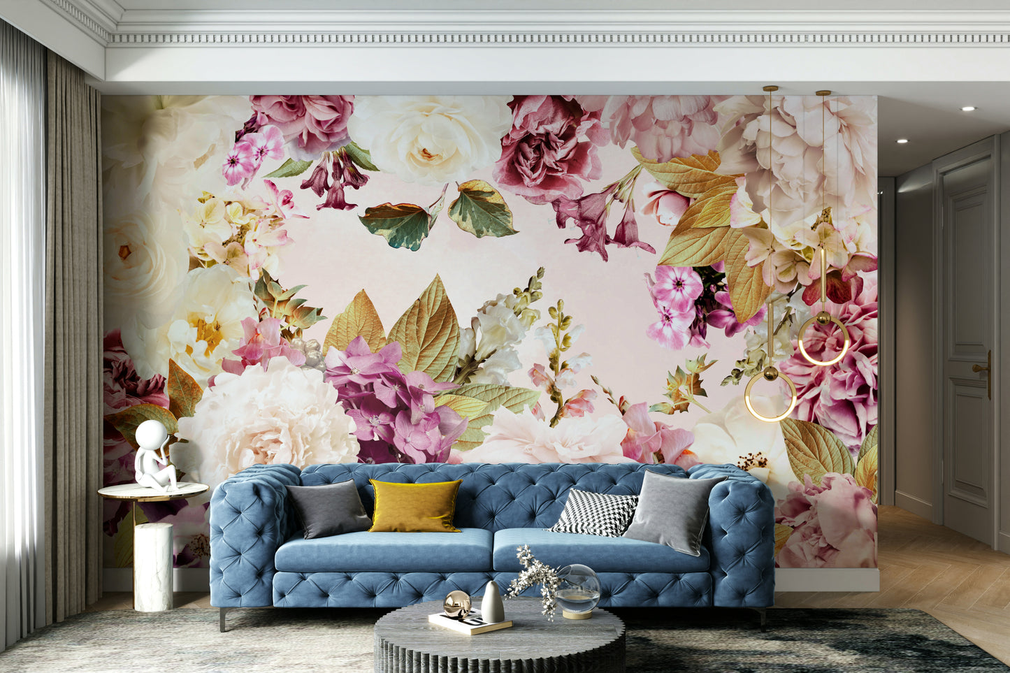 Elegant flower design for romantic interiors

