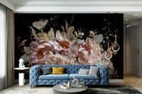 Artistic night garden wallpaper for feature walls

