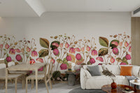 Whimsical berry wallpaper for cozy spaces