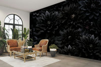 Artistic bloom mural for dramatic interiors


