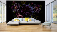 Moody bloom mural for feature walls