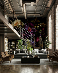 Elegant blooms in a deep nocturnal palette

