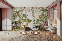 Wild creatures wallpaper with dreamy colors

