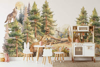 Whimsical forest wall art for cozy spaces.

