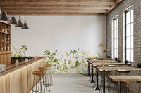 Fresh summer vibes with a floral wall mural design

