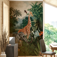 Vibrant exotic flora in the Exotic Eden wall mural

