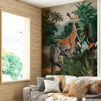 Tropical leaves and flowers in Exotic Eden wall art

