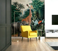 A tropical paradise featuring Eden-inspired wall mural

