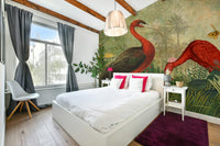 Hidden Oasis Wall Mural with tropical foliage.

